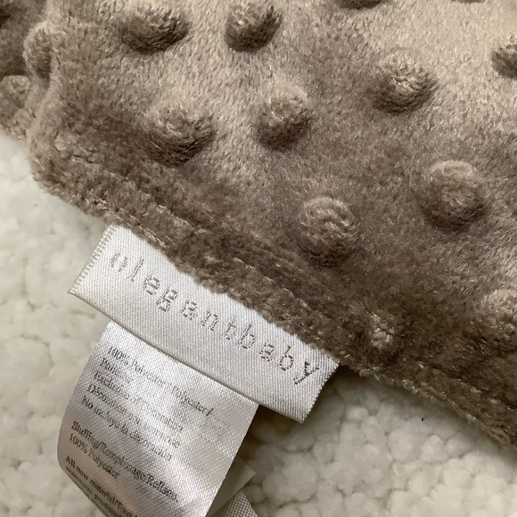 Elegant Baby Monkey Minky Dot Greyish Brown 11” Lovey Small Security Blanket - Picture 3 of 5